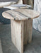 Elegant Tiramisu Beige Natural Stone Modern Side Table for Living Room