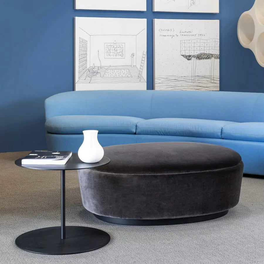 Elegant Modern Curved Fabric Sofa Set - Cozy Living Room Moon Shaped Couch