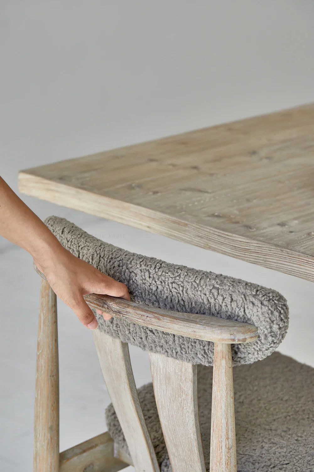 Timeless Rustic Recycled Pine Dining Table: Wabi Sabi Inspired 6-Seater Wood