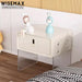 Chic Square Solid Wood Top Acrylic Base Modern Hotel Bedside Table