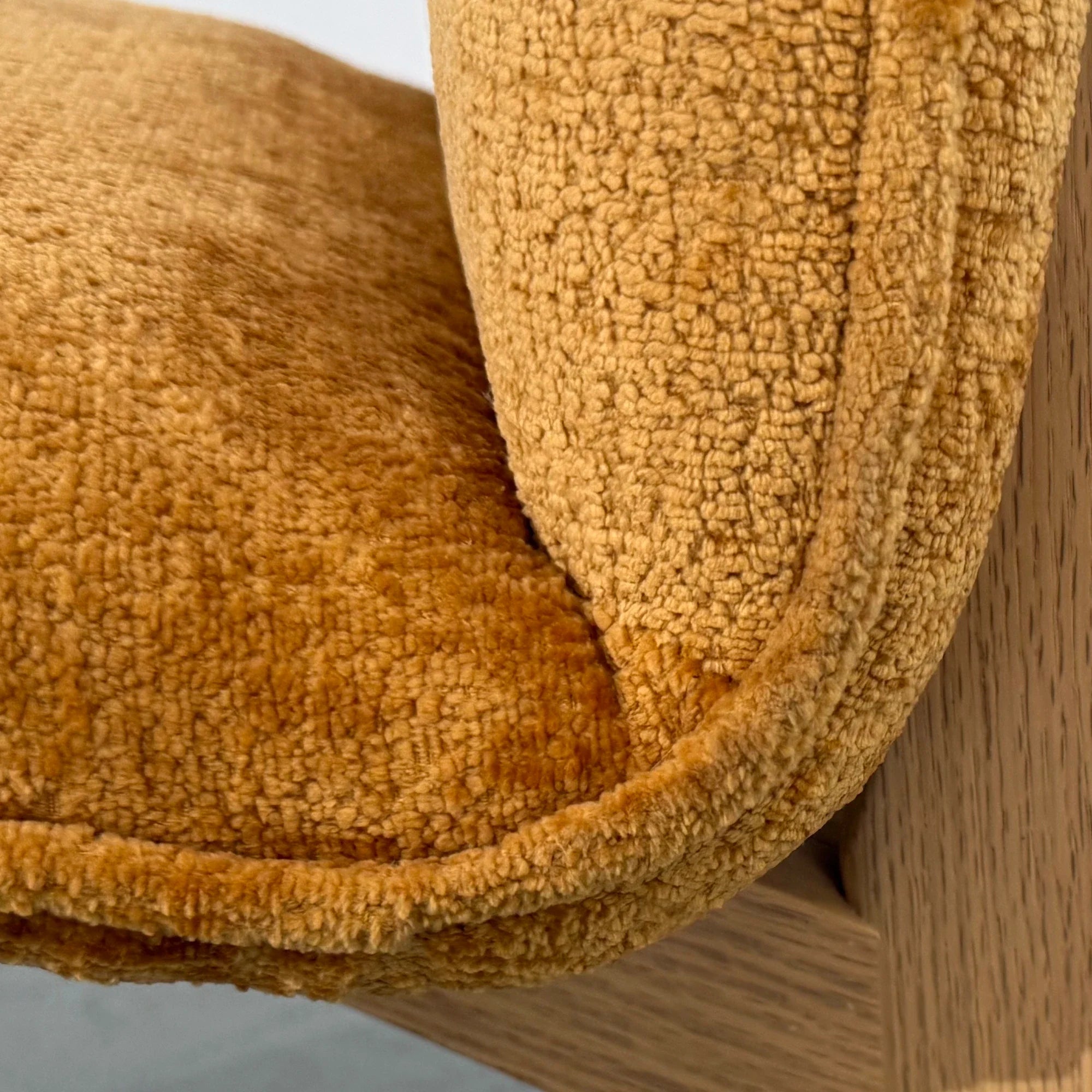 Stylish Oak Wood Velvet Upholstered Armless Dining Chair for Modern Homes