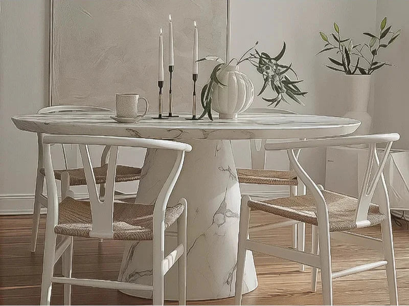Tostone Luxurious Arabescato Corchia Marble Dining Table for Modern Homes