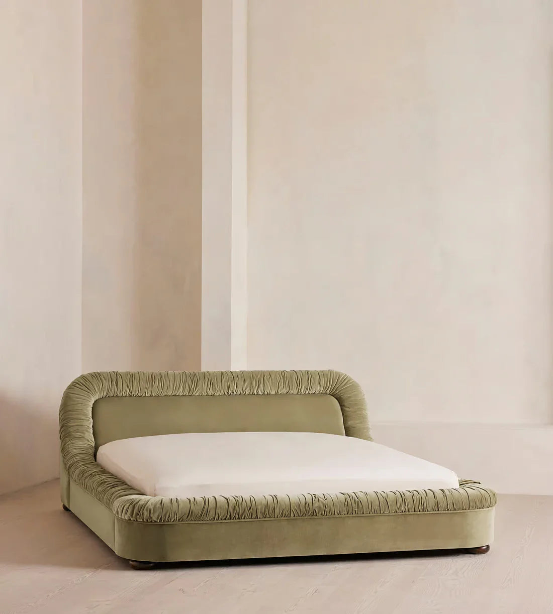Luxury Handcrafted Velvet Platform Bed Frame - Comfortable, Modern, Solid Wood