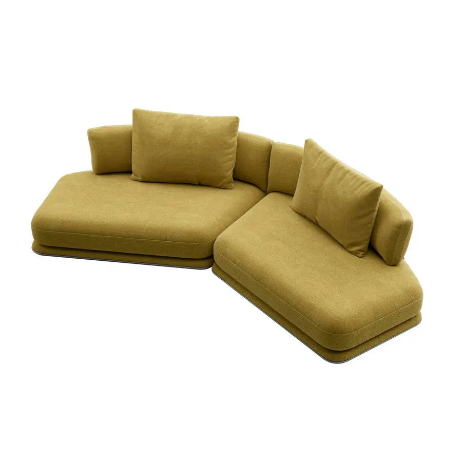 Luxury Curved Modular Fabric Sectional Sofa - Ergonomic Designer Living Room Couch