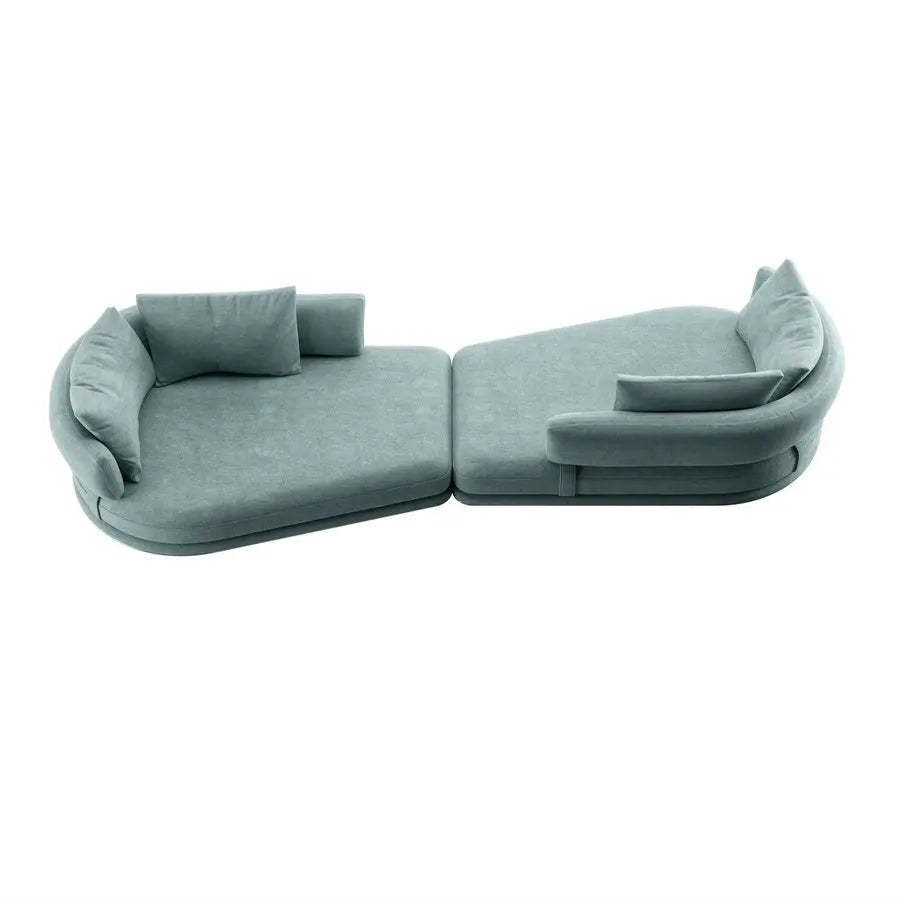 Luxury Curved Modular Fabric Sectional Sofa - Ergonomic Designer Living Room Couch