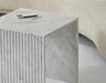 Tostone Elegant White Carrara Marble Side Table for Modern Living Spaces