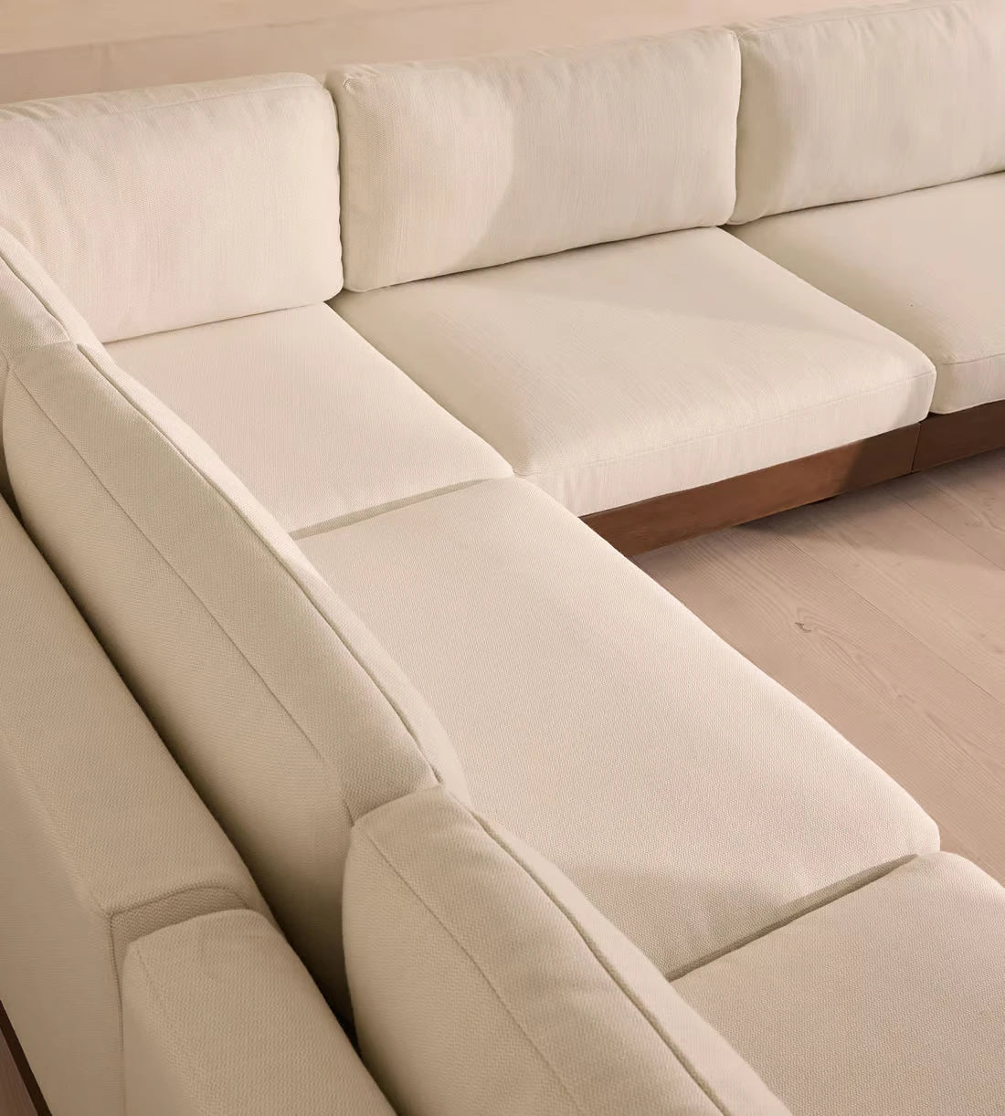 Modern Luxury Fabric Single Sofa Chaise with Oak Wood Legs
