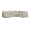 Modern Large I-Shape Cloud Couch Grey Linen Modular Sectional Sleeper Sofa