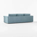 Luxurious Light Blue Performance Velvet Sectional Sofa for Modern Living Rooms