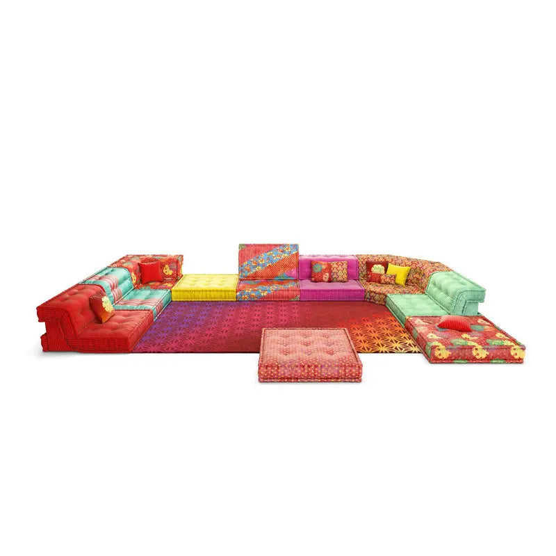 Modern Luxury Modular Velvet Sofa Set for Villa Living