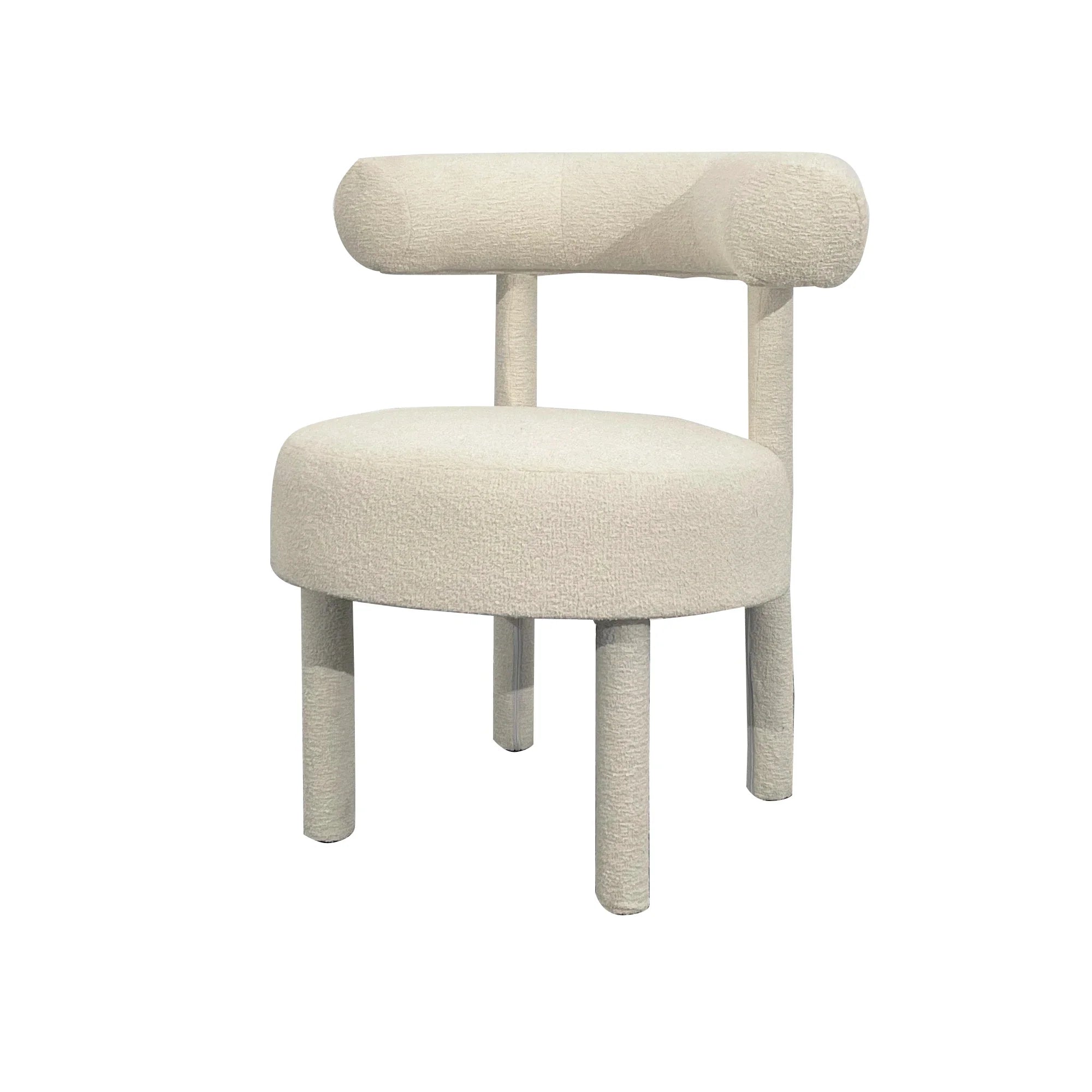 Modern Boucle Accent Lounge Chair: Stylish Living Room Armchair, Cozy Home Furniture