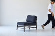 Elegant French Japandi Single Seater Wood Back Leisure Chair Sofa