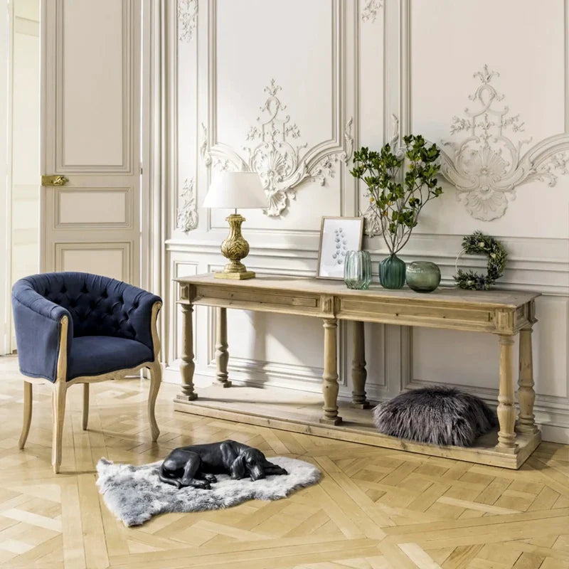 Rustic Reclaimed Fir Wood Console Table - Antique Hallway Living Room Entryway Accent
