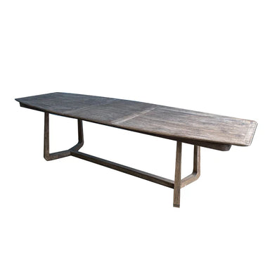 French Country Reclaimed Elm Extendable Dining Table Rustic Farmhouse Style