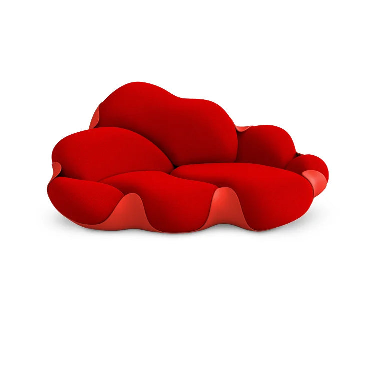 Elegant Modern Living Room Sofa Lounge: Fabric Upholstered, Fiberglass Frame Comfort