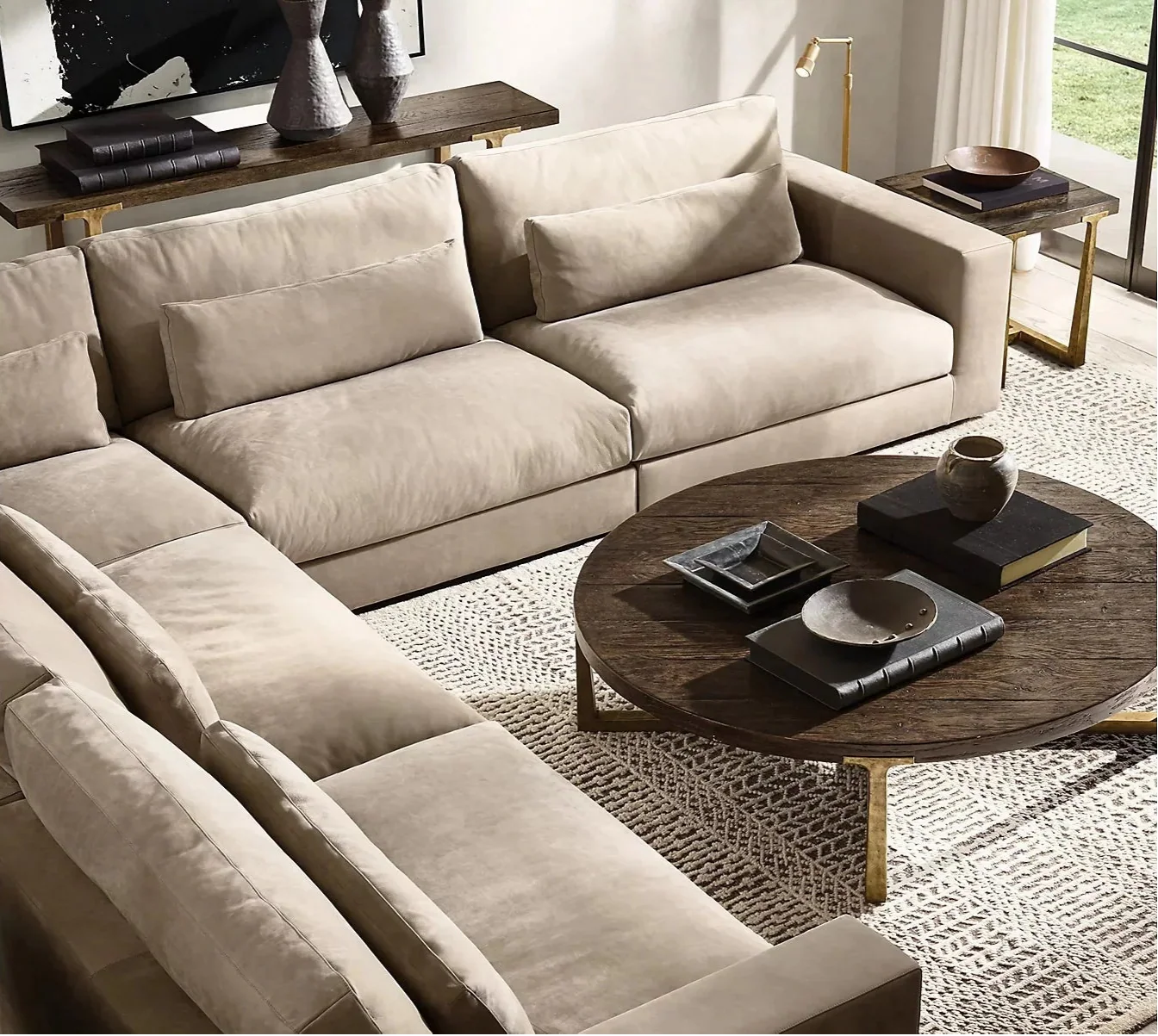 Luxury Forged Metal Dining Table, Customizable Modern Farmhouse Kitchen Furniture