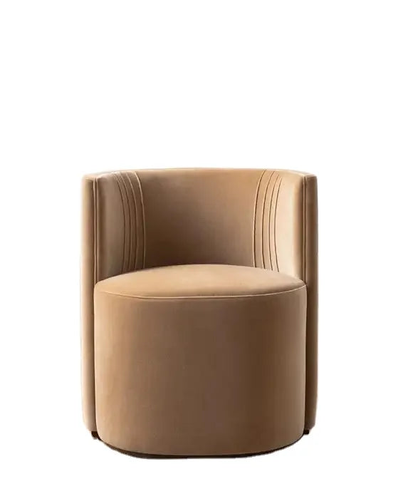 Luxurious Velvet Swivel Dining Chair: Modern Half-Round Back Accent Seating