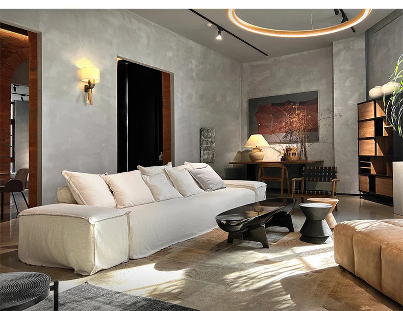 Luxurious Nordic Cloud Sectional Sofa Set - Modern Wabi-sabi Living Room Furniture