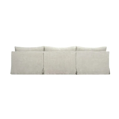 Luxurious Cloud I-Shaped Feather Down Slipcovered Sectional Sofa