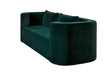 Luxury Velvet 3-Seater Curved Sofa: Elegant Round Living Room Furniture