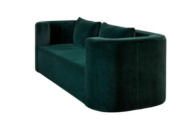Luxury Velvet 3-Seater Curved Sofa: Modern Living Room Furniture with Solid Wood Frame