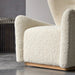 Elegant White Boucle Nordic Wing Back Armchair for Modern Living Rooms