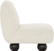 Chic Modern Boucle Fabric Accent Chair | Plush Oak Frame Living Room Seating