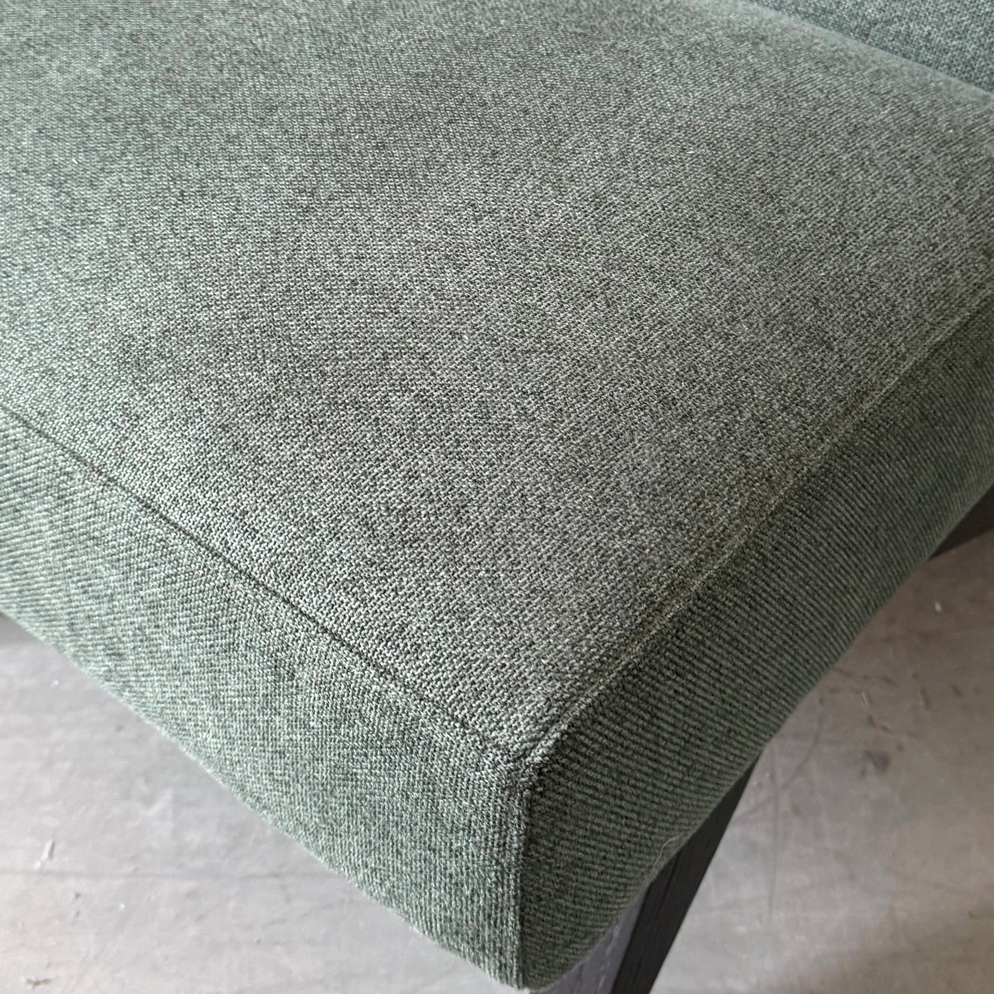 Modern Armless Upholstered Dining Chair Solid Oak Frame Comfortable Fabric
