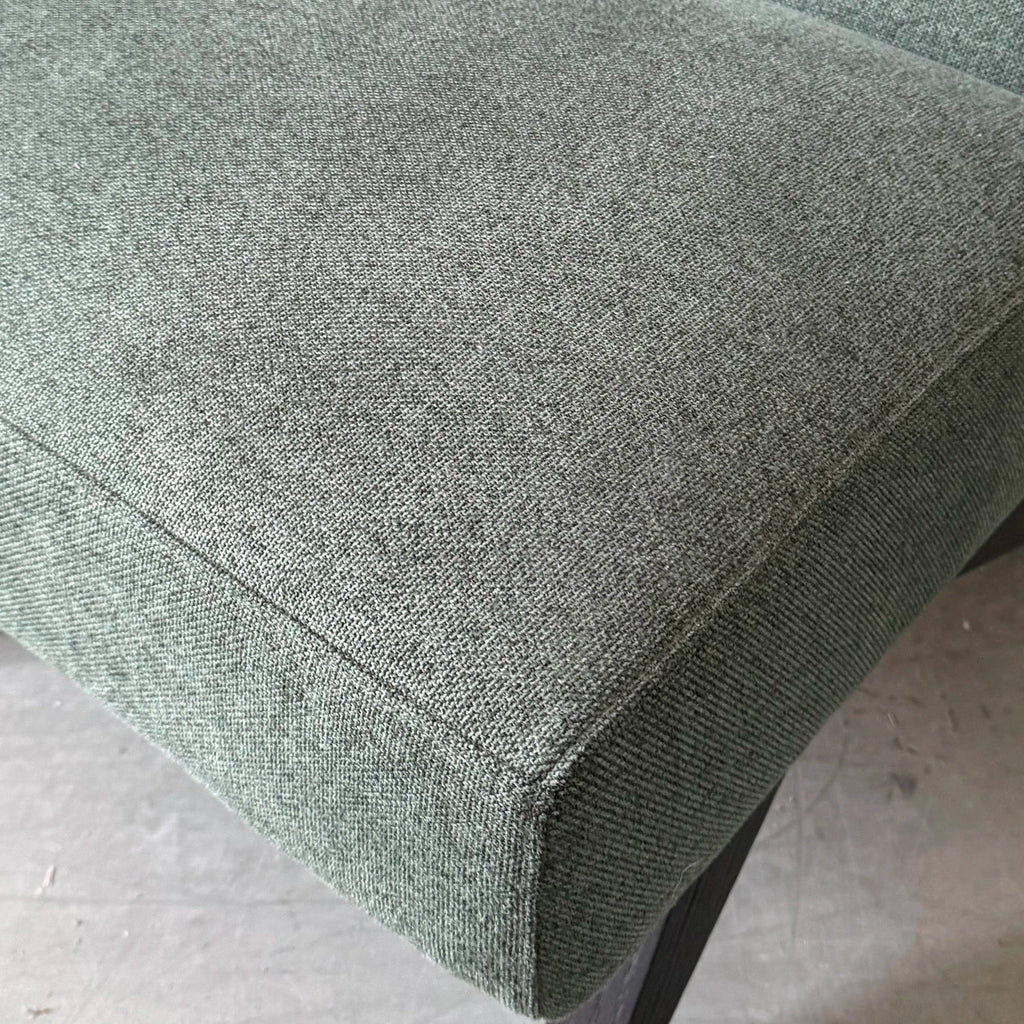 Modern Armless Upholstered Dining Chair Solid Oak Frame Comfortable Fabric