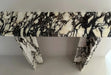 Elegant Hand-Carved Calacatta Viola Marble Console Table for Luxury Living Spaces