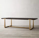 American Rustic Solid Oak Wood Dining Table, Forged Craftsmanship, Custom Sizes