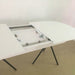 Modern Extendable Dining Table: Matte White Lacquer, Oak Veneer Top, Metal Base