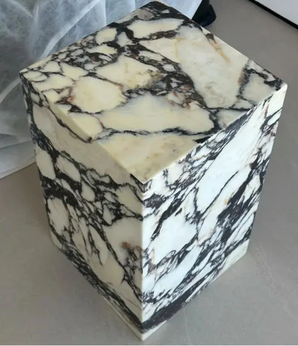 Elegant Calacatta Viola Natural Marble Coffee Table for Modern Living Room Decor