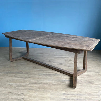 French Country Reclaimed Elm Extendable Dining Table Rustic Farmhouse Style