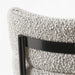Chic Gray Boucle Dining Armchair: Modern Luxury Seating with Durable Metal Legs