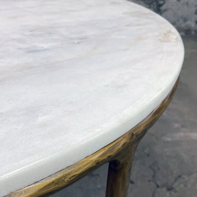 Premium Nordic Marble Top Coffee Table with Forged Metal Legs, Stylish Modern Design