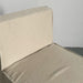 Modern Armless Wood Frame Dining Chair, Upholstered Linen Fabric Accent Sofa