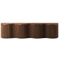 Elegant 4-Wave Wooden Sideboard: Versatile Living Room Bar & Buffet Cabinet