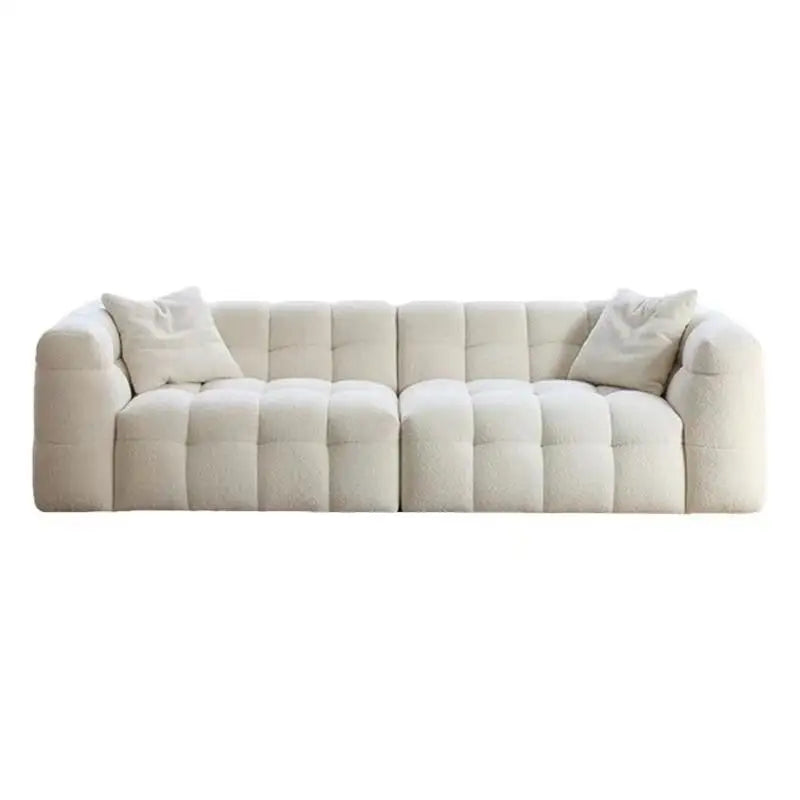 Plush Modern French Scandinavian Boucle Modular Sectional Living Room Sofa