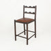 Premium Handmade Vintage Oak Wood Counter Stool with Genuine Leather Seat