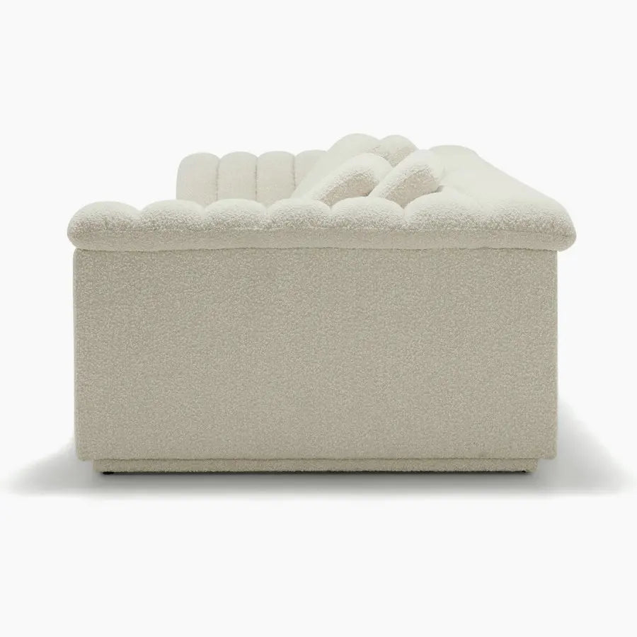 Comfy Tufted Extra Deep Seat Cuddle Linen Upholstery Sleeper Sofa Sectional Couch