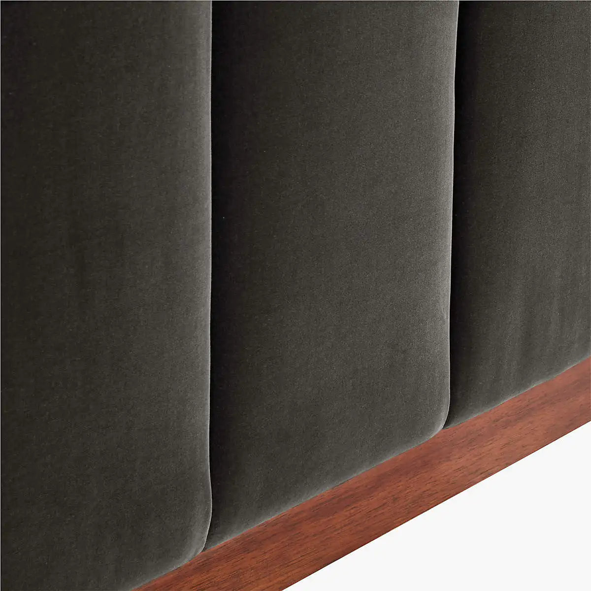 Luxurious Channeled Velvet Sofa, Solid Wood Frame, Elegant Living Room Furniture