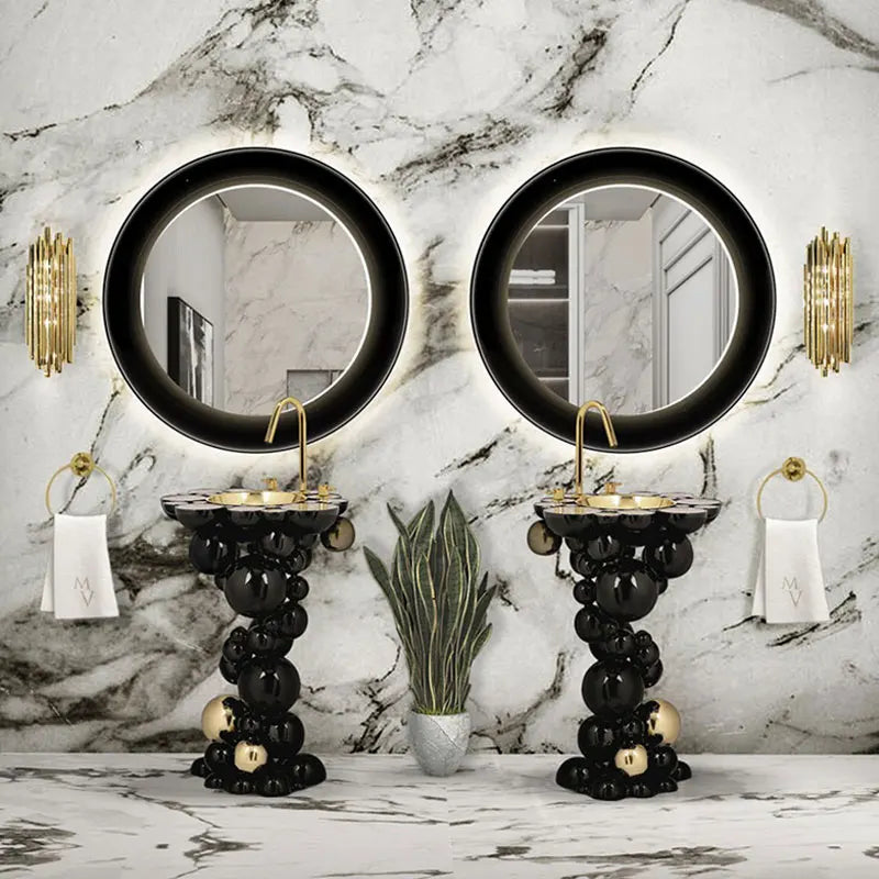 Modern Gold Stainless Steel and Marble Luxury Entrance Console Table