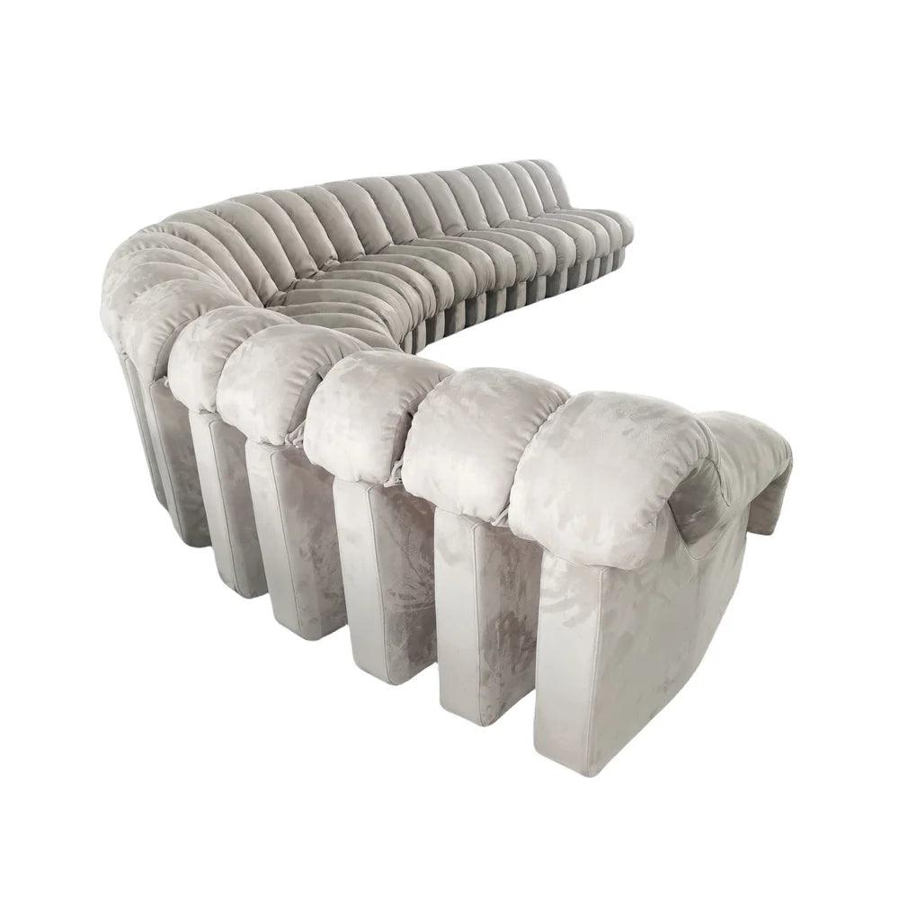 Italian Luxury Modular Snake Sectional Sofa Set for Modern Living Rooms