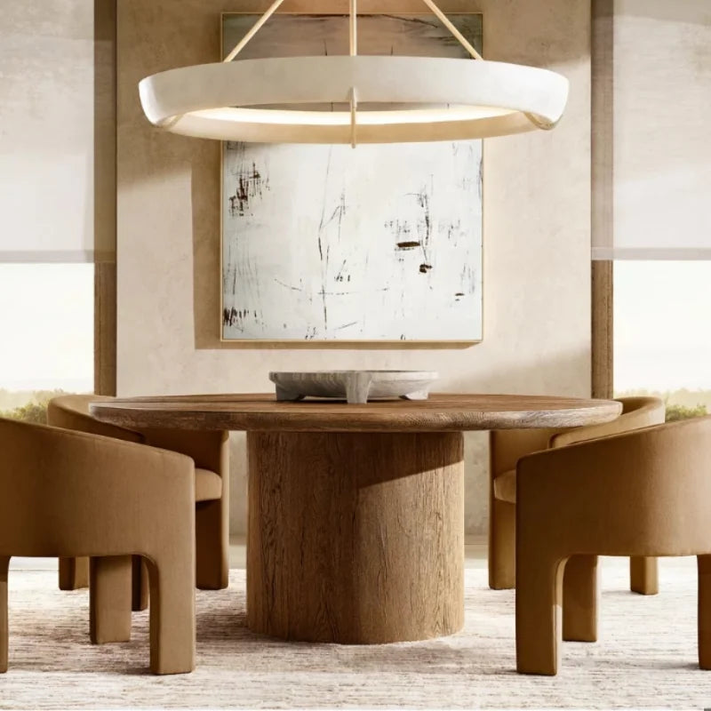 Elegant Modern Solid Wood Dining Table for Home, Hotel, Villa
