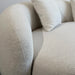 Luxurious Curved Boucle Sofa: Elegant White Upholstery, Modern Design for Living Room