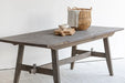 Vintage Smoky Grey Solid Wood Recycled Pine Scandinavian Dining Table