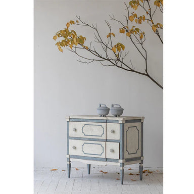 Hand-Painted French Vintage Wabi Sabi Chest of Drawers Recycled Pine Wood