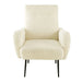Modern Ivory Boucle Leisure Chair: Elegant Single Couch for Living Room & Hotel