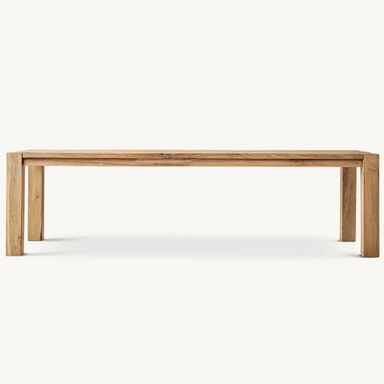 Modern Square Oak Solid Wood Dining Table - Customizable for Home & Hospitality